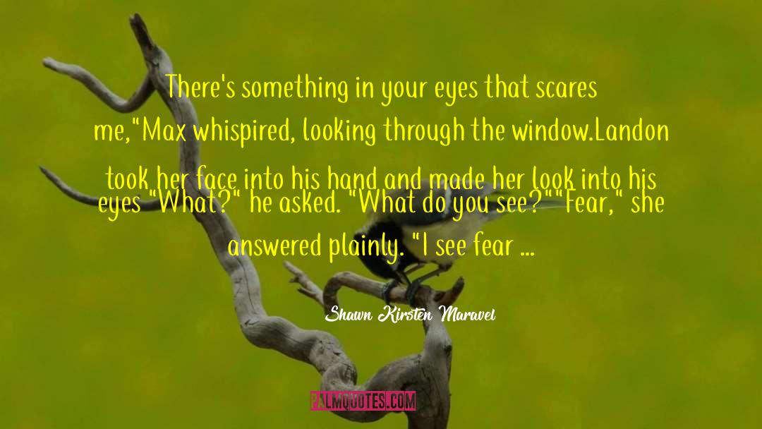 Shawn Kirsten Maravel Quotes: There's something in your eyes