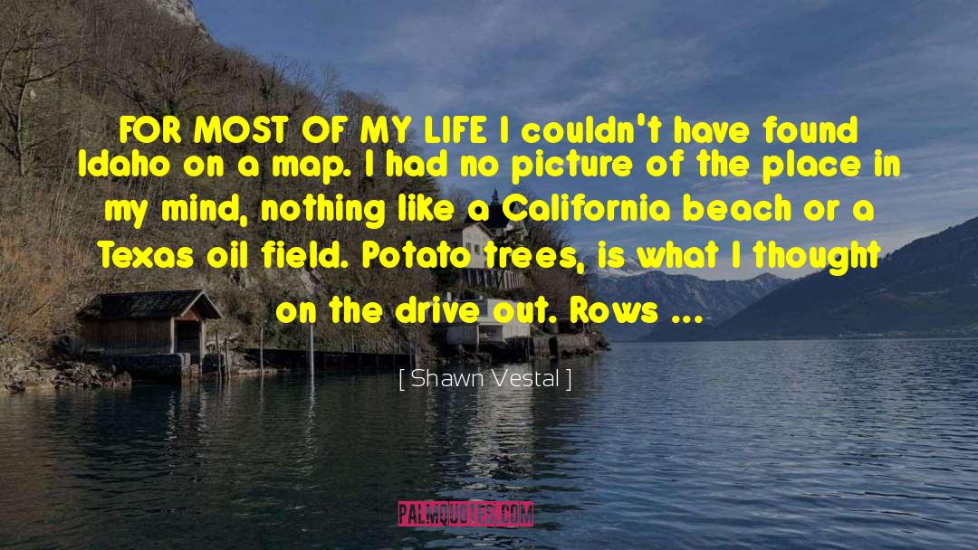 Shawn Vestal Quotes: FOR MOST OF MY LIFE