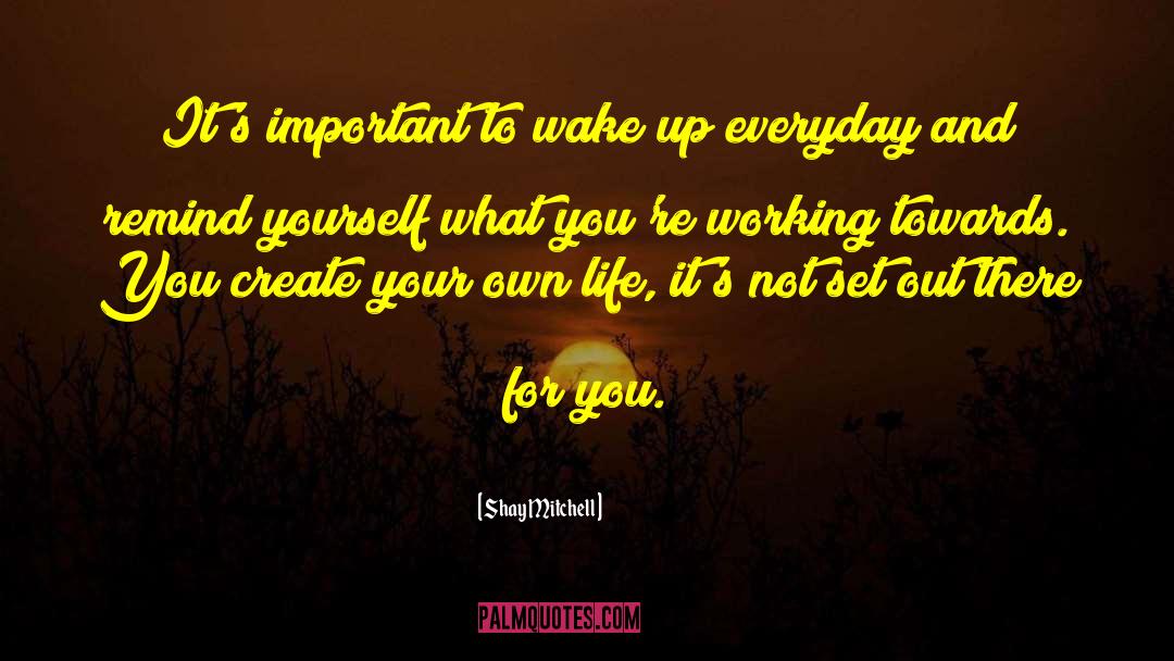 Shay Mitchell Quotes: It's important to wake up