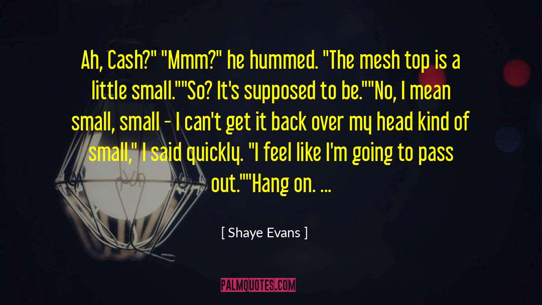 Shaye Evans Quotes: Ah, Cash?