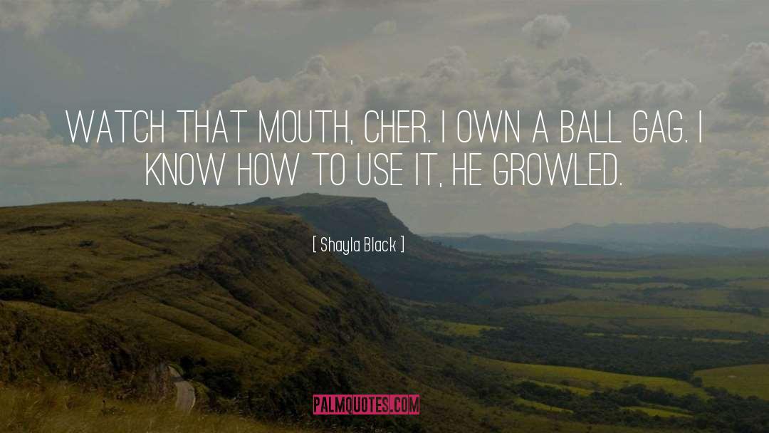 Shayla Black Quotes: Watch that mouth, cher. I