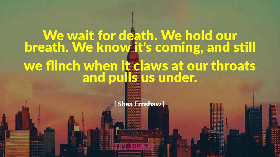 Shea Ernshaw Quotes: We wait for death. We