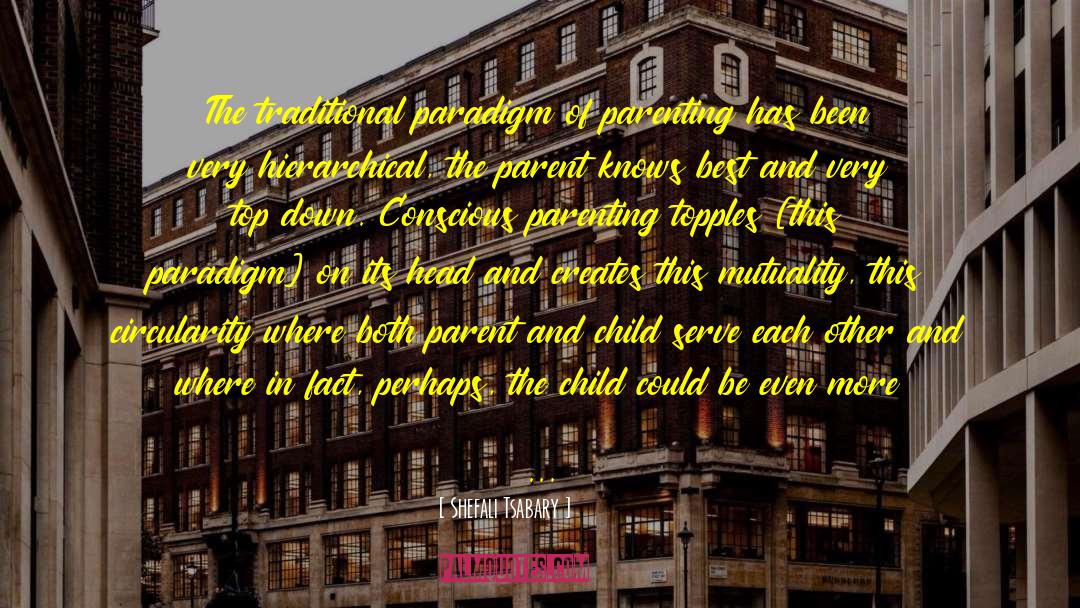 Shefali Tsabary Quotes: The traditional paradigm of parenting