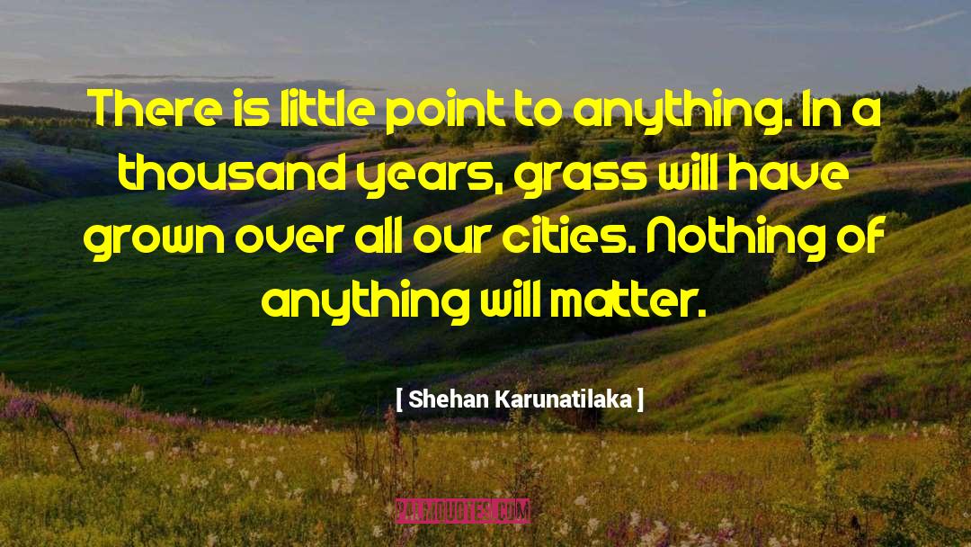 Shehan Karunatilaka Quotes: There is little point to