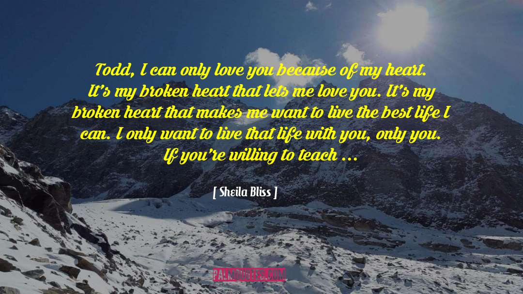 Sheila Bliss Quotes: Todd, I can only love