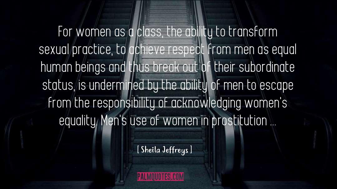 Sheila Jeffreys Quotes: For women as a class,