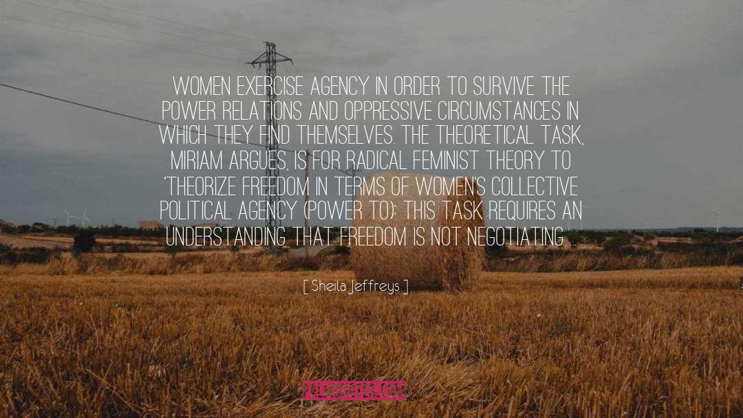 Sheila Jeffreys Quotes: Women exercise agency in order