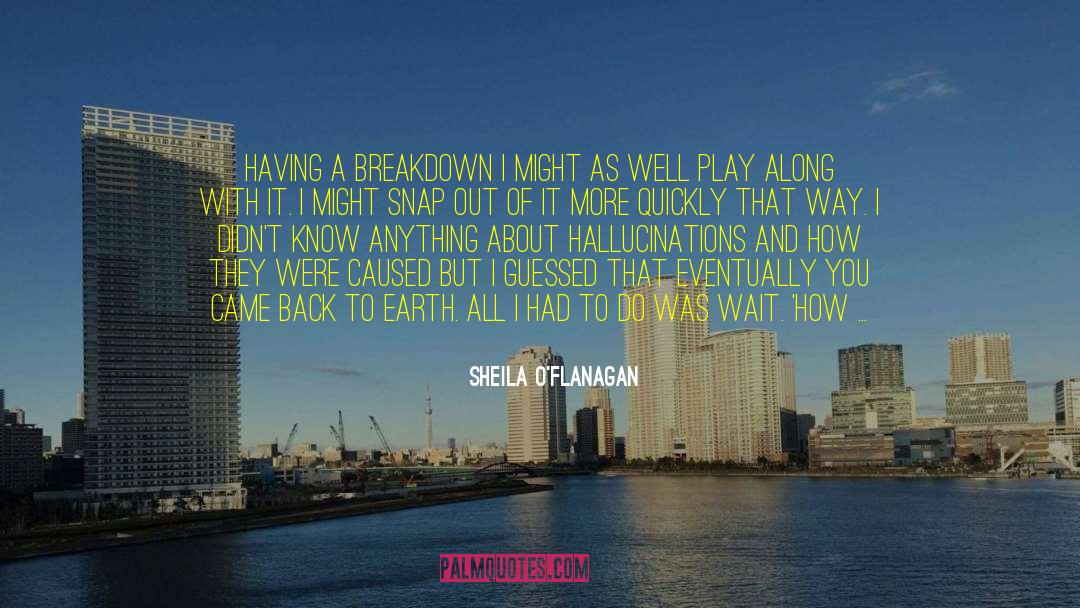 Sheila O'Flanagan Quotes: having a breakdown I might
