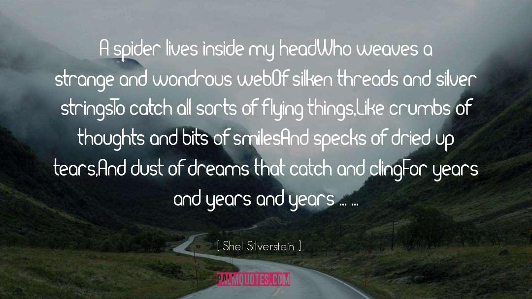 Shel Silverstein Quotes: A spider lives inside my