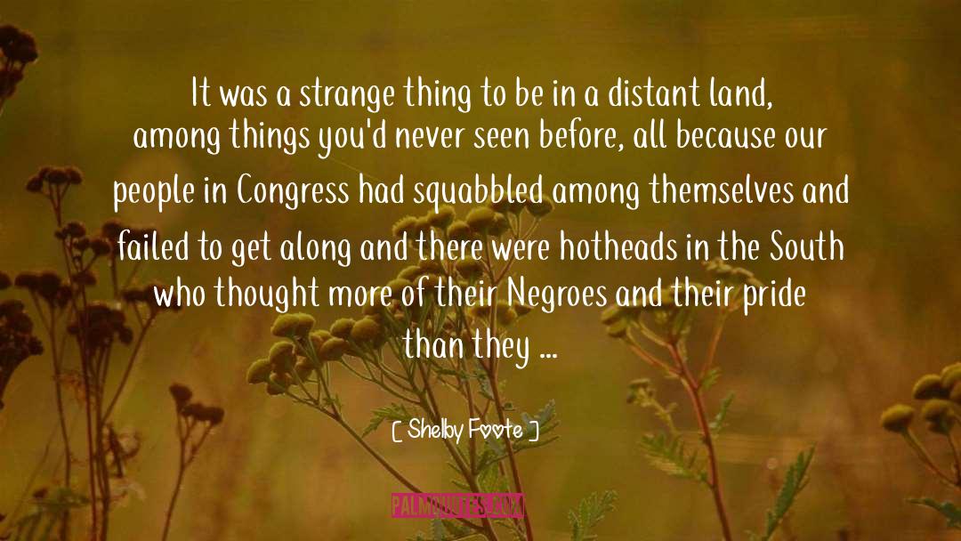 Shelby Foote Quotes: It was a strange thing