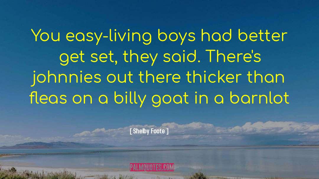 Shelby Foote Quotes: You easy-living boys had better