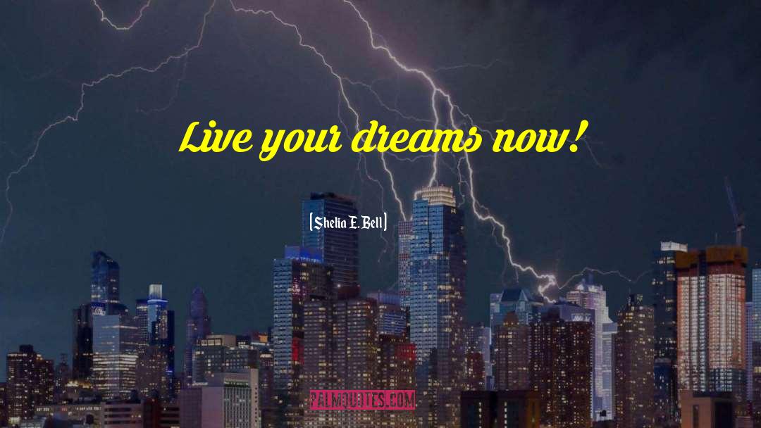 Shelia E. Bell Quotes: Live your dreams now!
