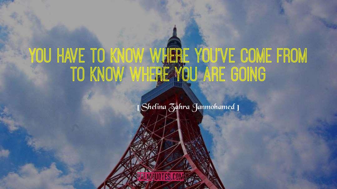 Shelina Zahra Janmohamed Quotes: You have to know where