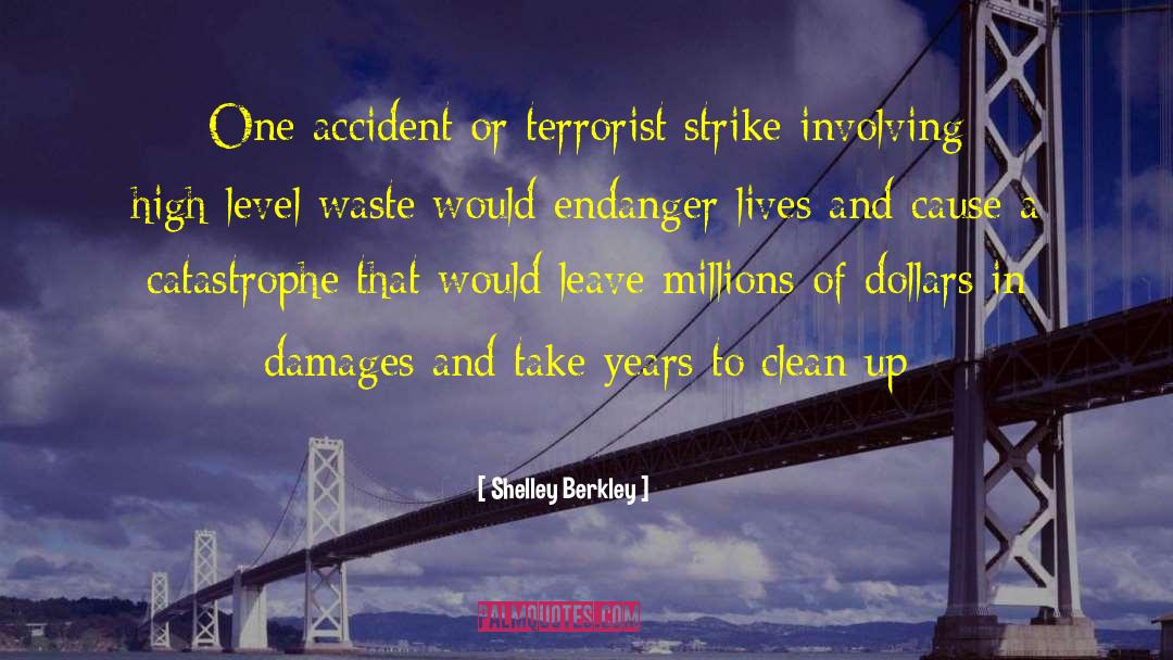 Shelley Berkley Quotes: One accident or terrorist strike