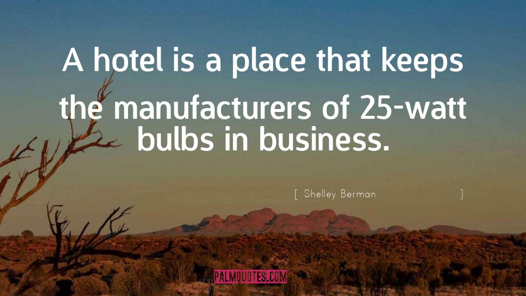 Shelley Berman Quotes: A hotel is a place