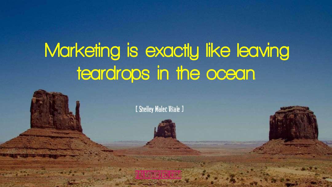 Shelley Malec Vitale Quotes: Marketing is exactly like leaving