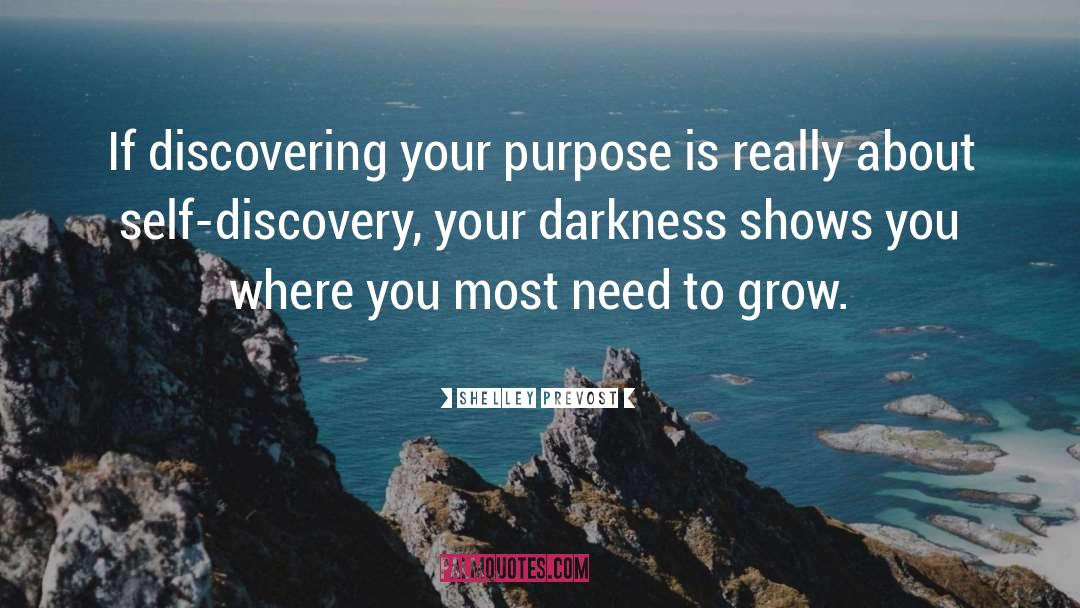 SHELLEY PREVOST Quotes: If discovering your purpose is