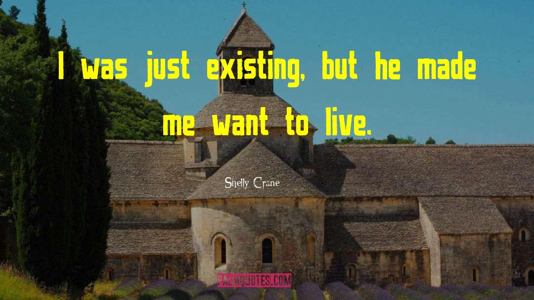 Shelly Crane Quotes: I was just existing, but