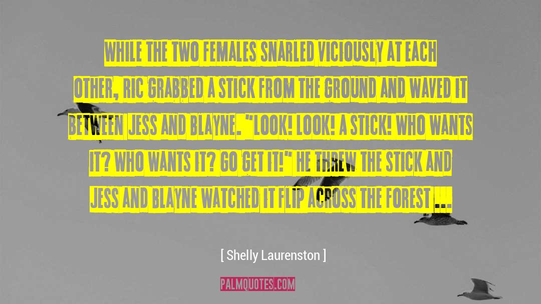Shelly Laurenston Quotes: While the two females snarled