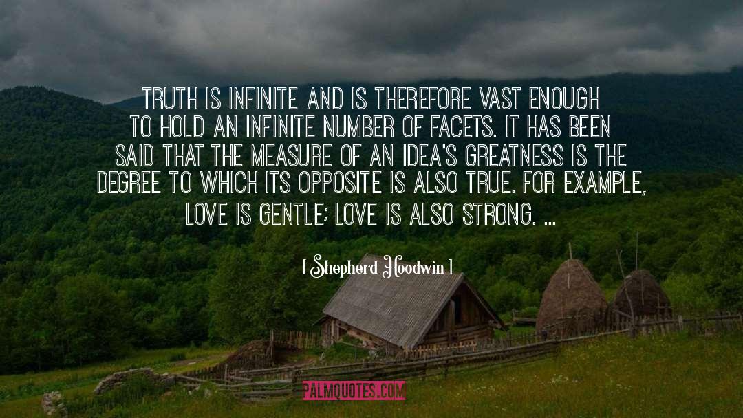 Shepherd Hoodwin Quotes: Truth is infinite and is