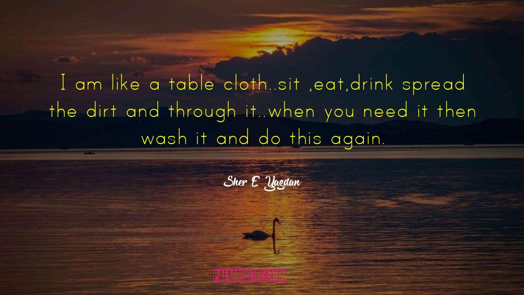 Sher E Yazdan Quotes: I am like a table