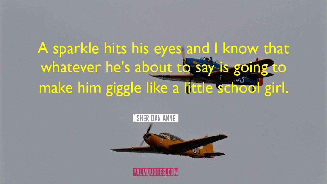 Sheridan Anne Quotes: A sparkle hits his eyes