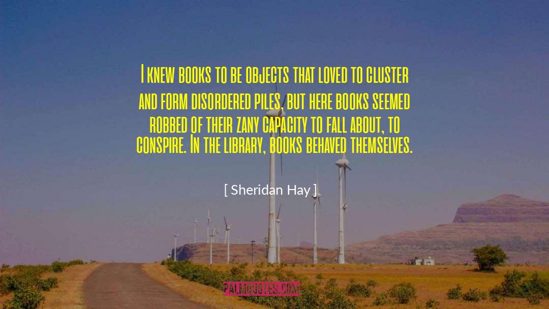 Sheridan Hay Quotes: I knew books to be