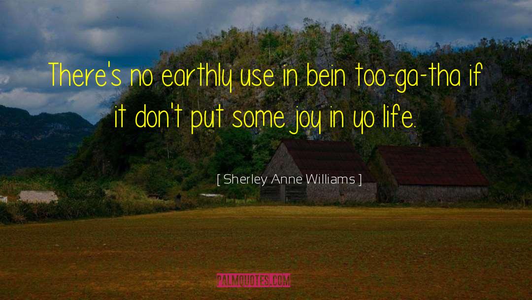 Sherley Anne Williams Quotes: There's no earthly use in