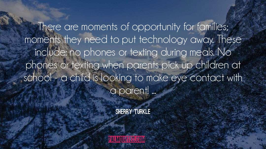 Sherry Turkle Quotes: There are moments of opportunity
