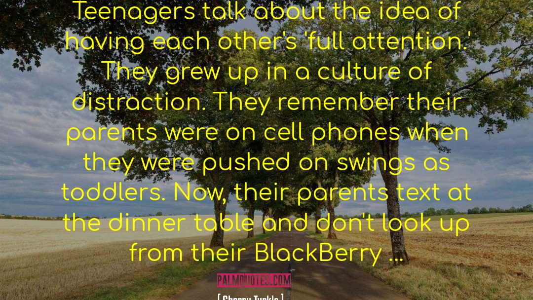 Sherry Turkle Quotes: Teenagers talk about the idea