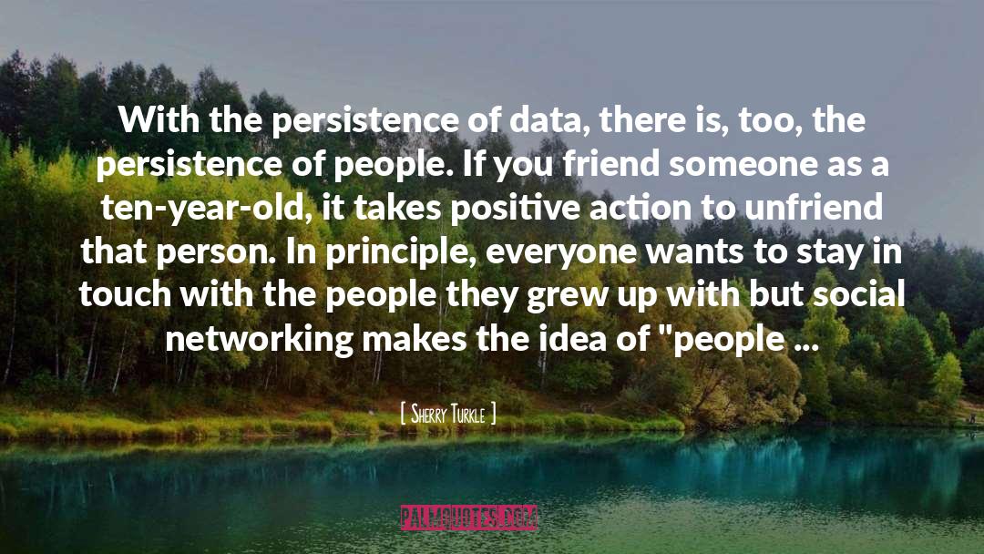 Sherry Turkle Quotes: With the persistence of data,