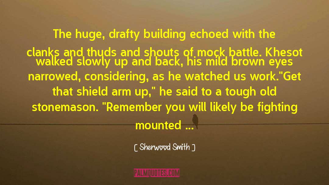 Sherwood Smith Quotes: The huge, drafty building echoed