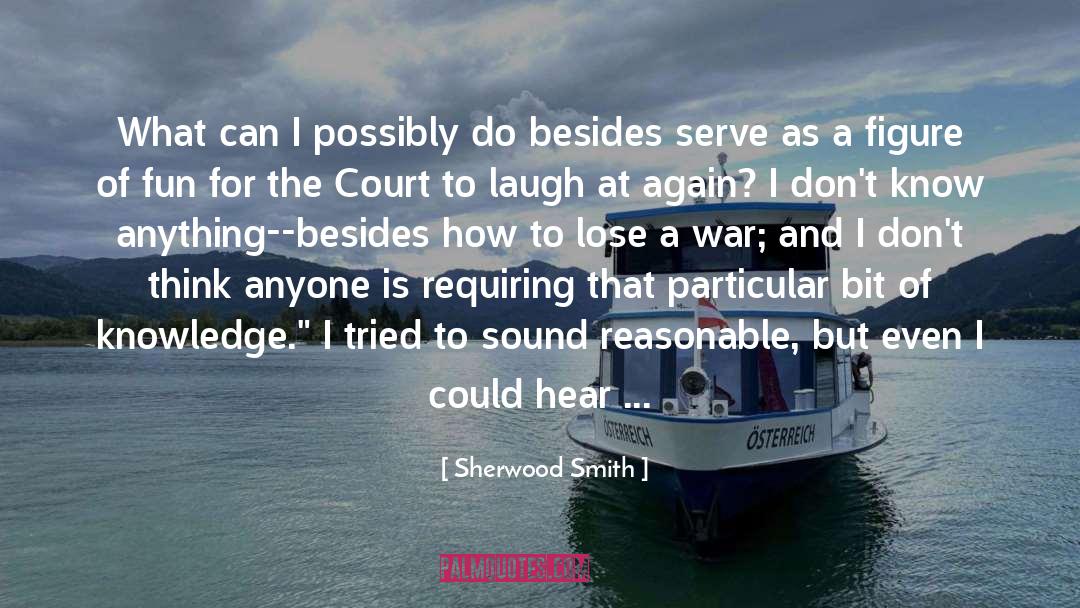 Sherwood Smith Quotes: What can I possibly do