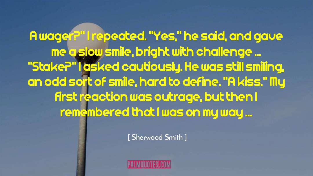 Sherwood Smith Quotes: A wager?