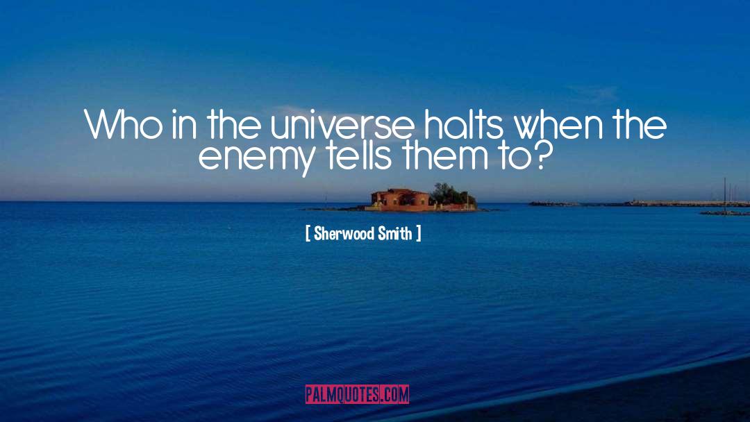 Sherwood Smith Quotes: Who in the universe halts
