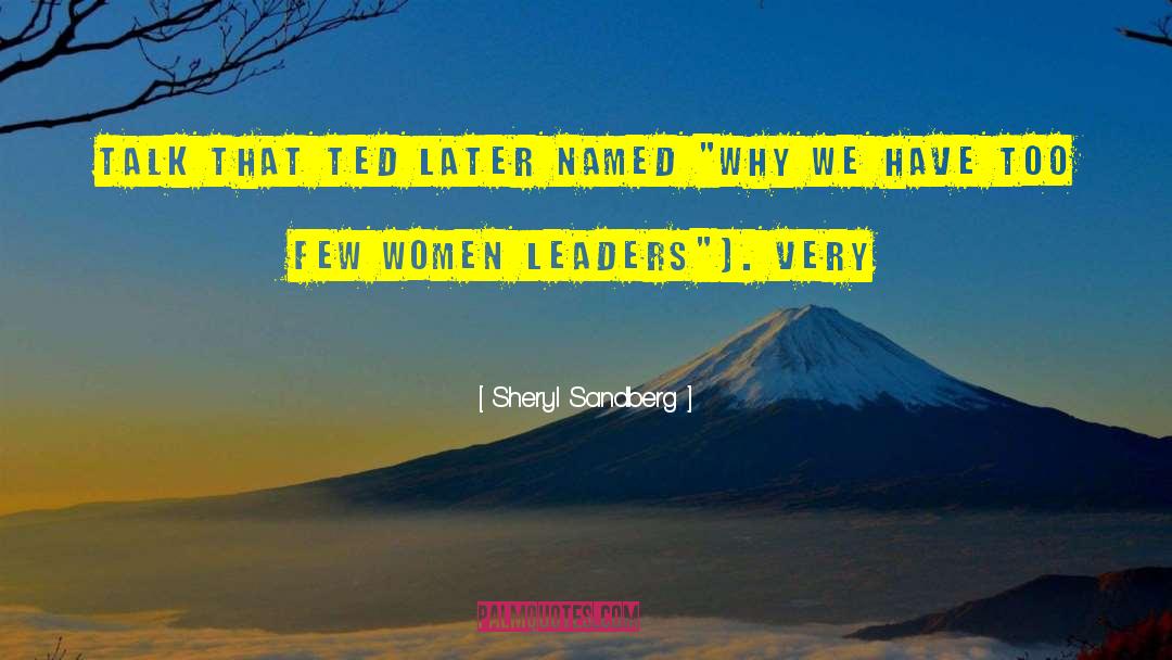 Sheryl Sandberg Quotes: talk that TED later named