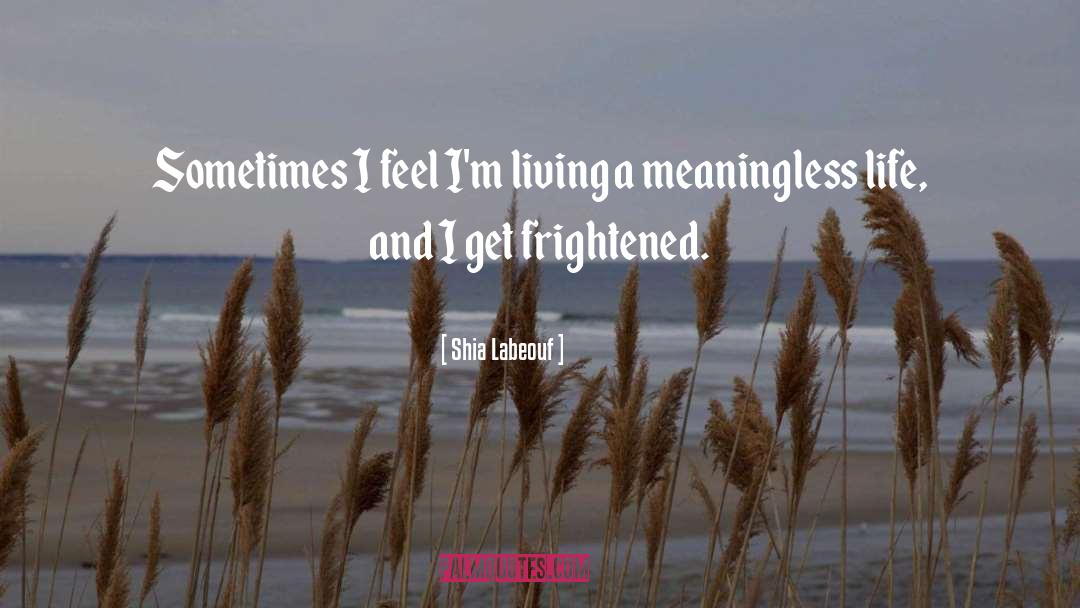 Shia Labeouf Quotes: Sometimes I feel I'm living