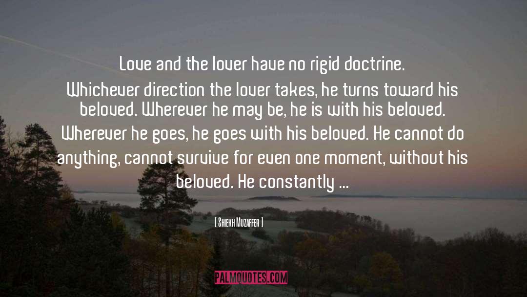 Shiekh Muzaffer Quotes: Love and the lover have
