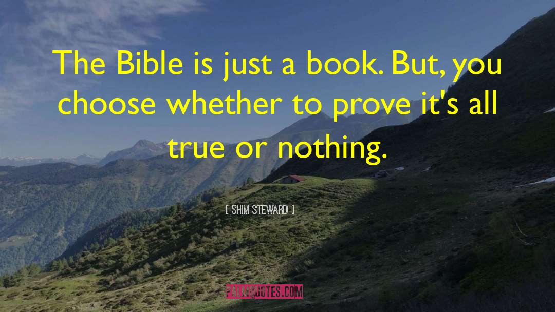 Shim Steward Quotes: The Bible is just a