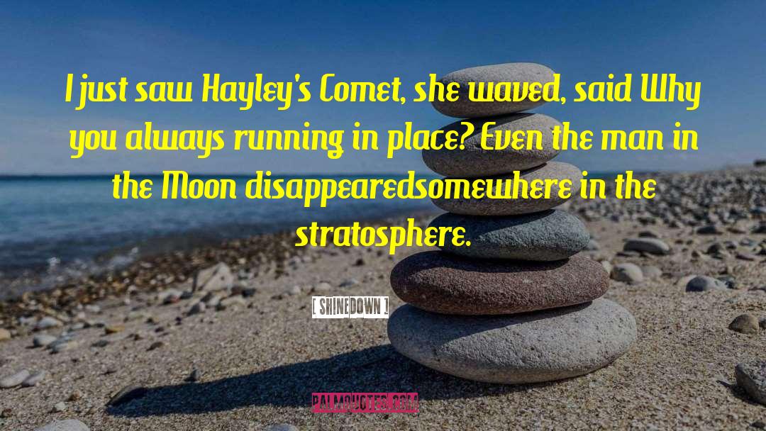 Shinedown Quotes: I just saw Hayley's Comet,