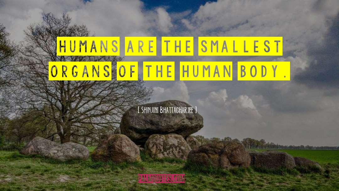 Shinjini Bhattacharjee Quotes: Humans are the smallest organs