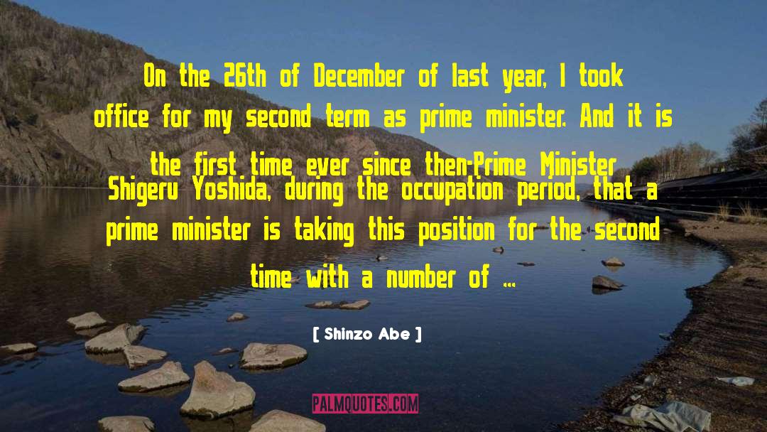 Shinzo Abe Quotes: On the 26th of December