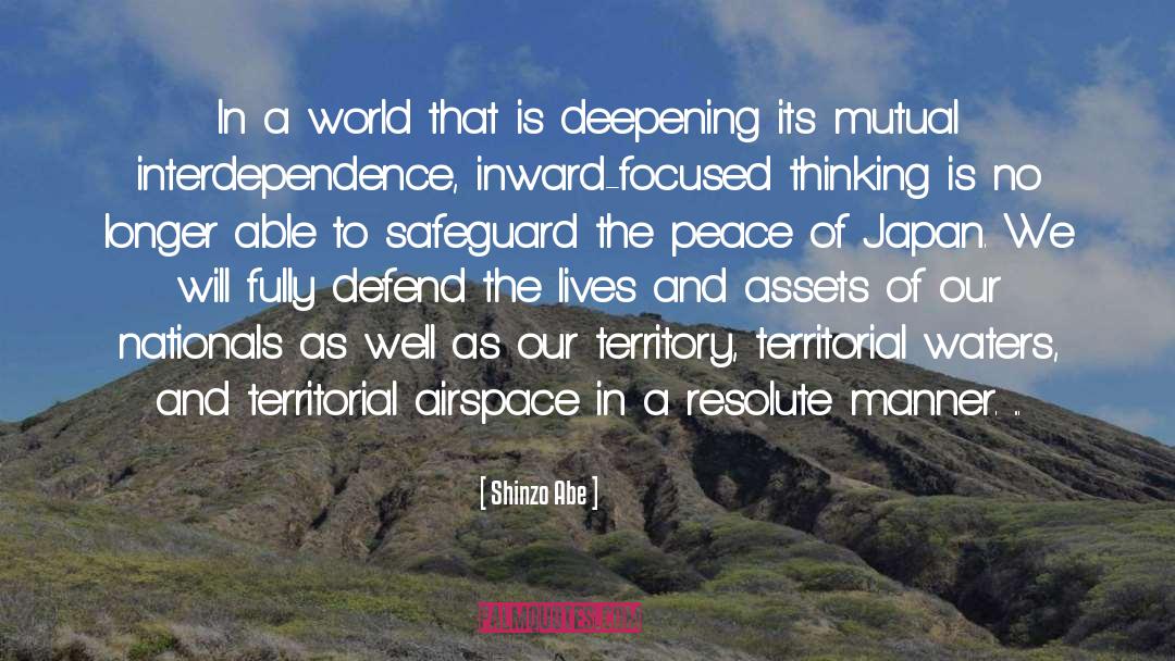 Shinzo Abe Quotes: In a world that is