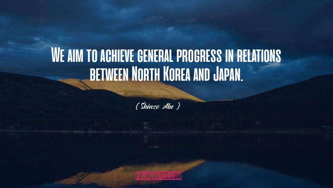 Shinzo Abe Quotes: We aim to achieve general