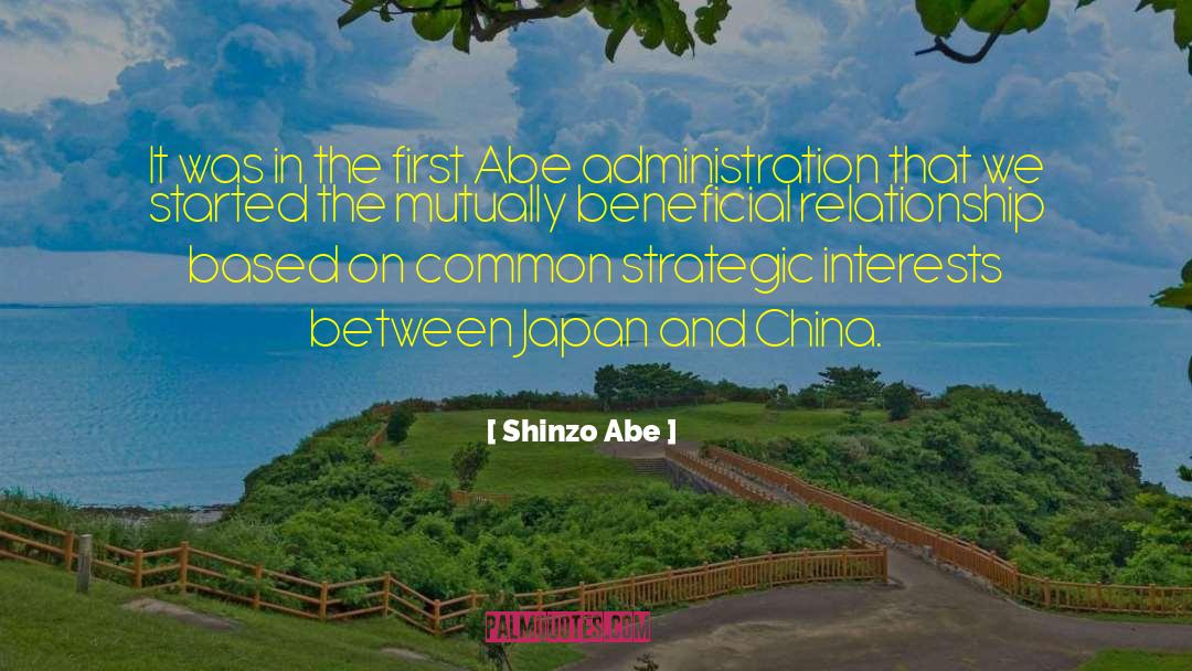 Shinzo Abe Quotes: It was in the first