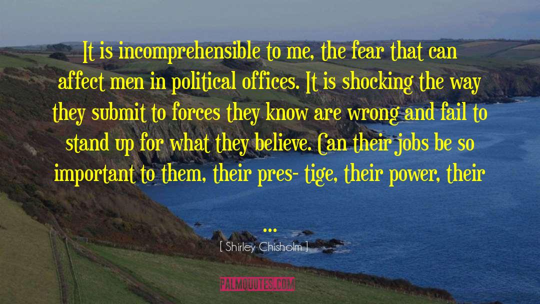 Shirley Chisholm Quotes: It is incomprehensible to me,