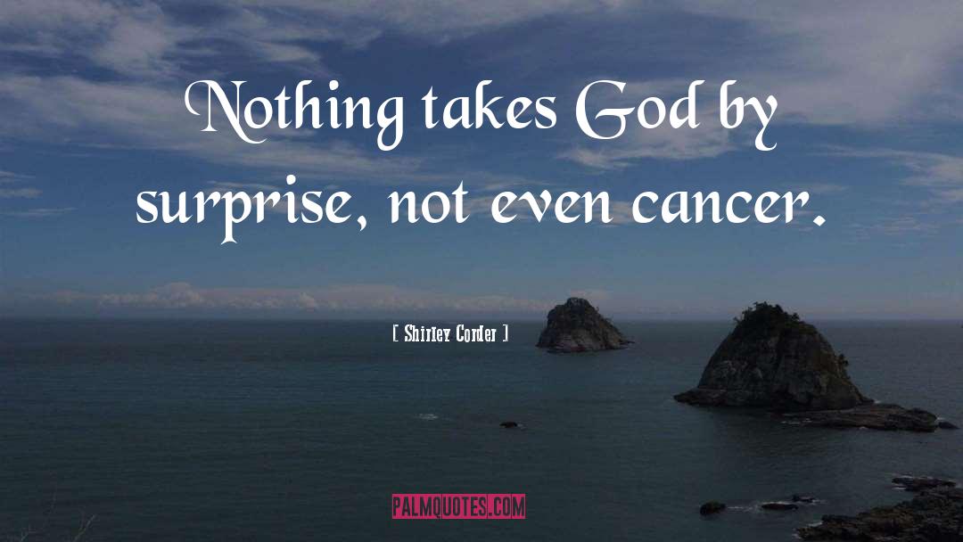 Shirley Corder Quotes: Nothing takes God by surprise,