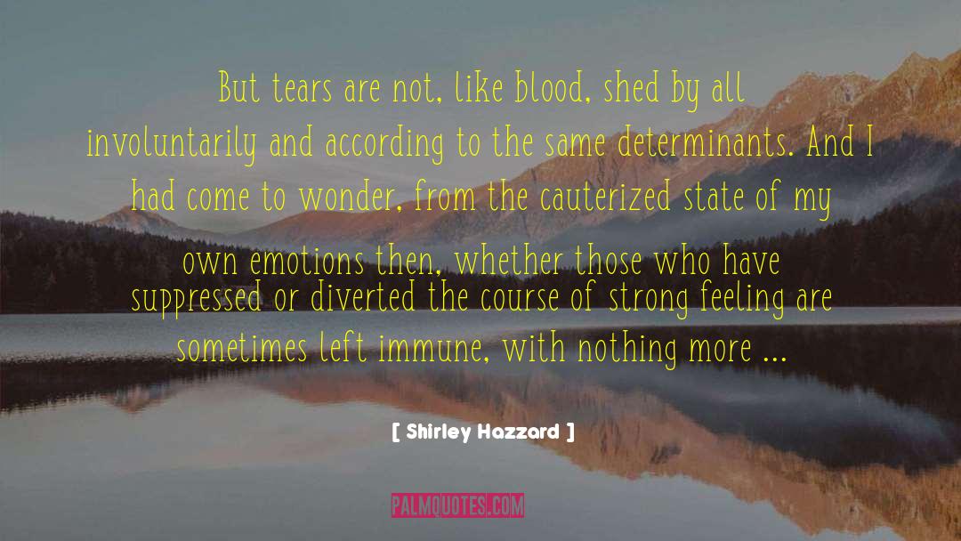 Shirley Hazzard Quotes: But tears are not, like
