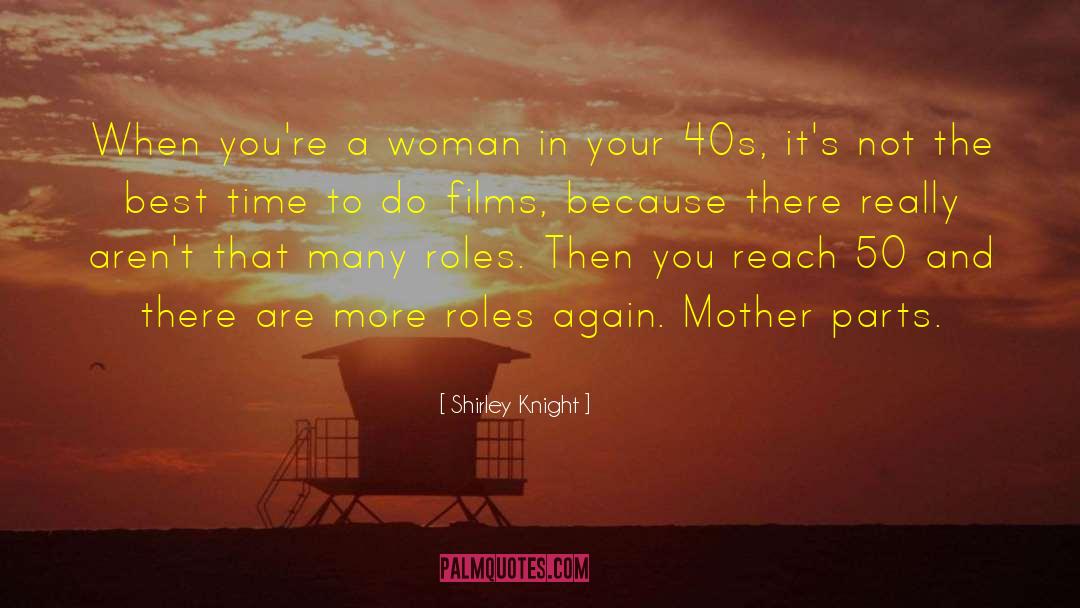 Shirley Knight Quotes: When you're a woman in