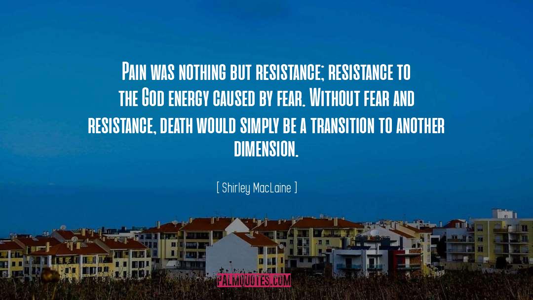 Shirley Maclaine Quotes: Pain was nothing but resistance;